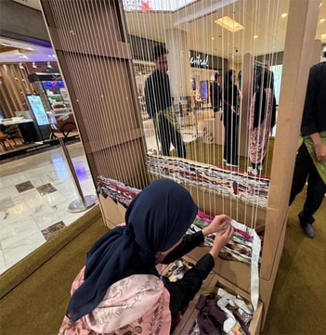 Alat pintal yang digunakan untuk menenun kain perca. Foto: Novi